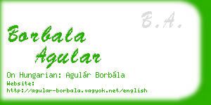 borbala agular business card